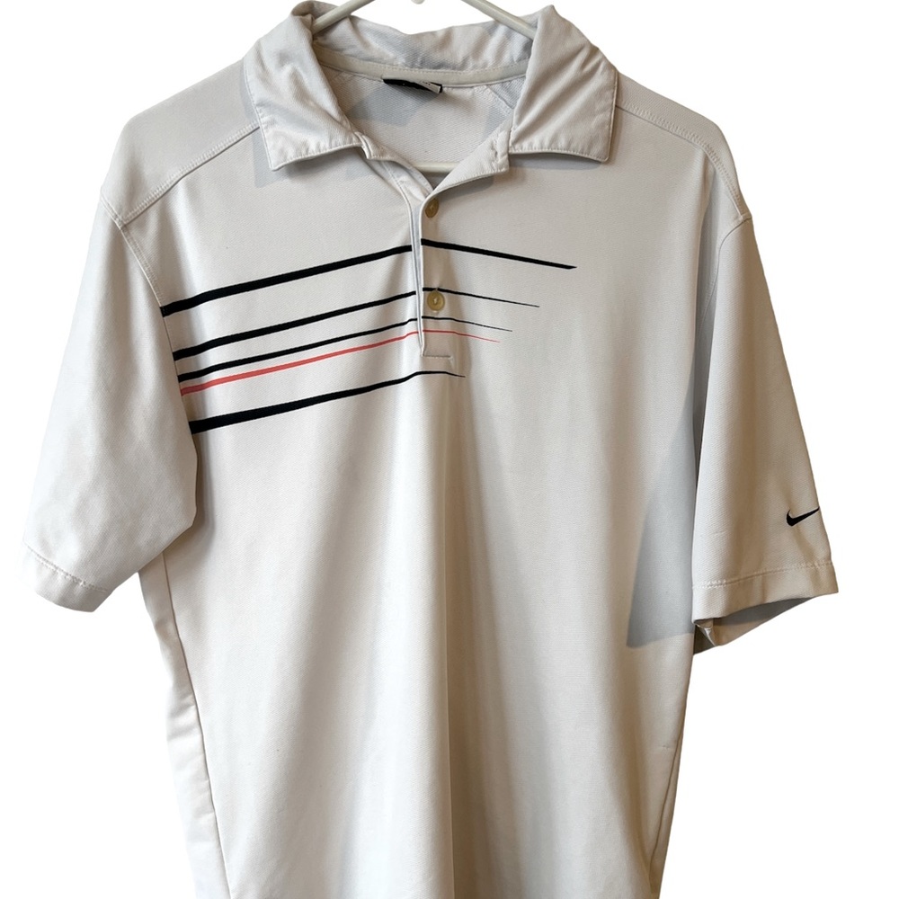 Nike Golf Polo Size Small White Black Orange